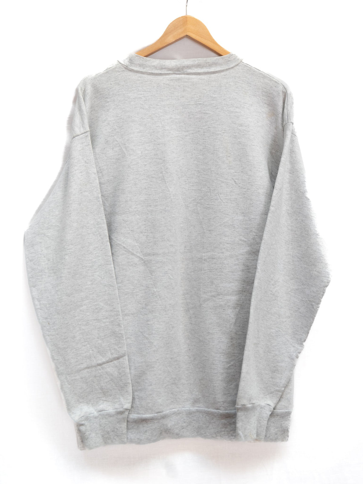 Grey Plain Crewneck Sweatshirt — garment photograph 3