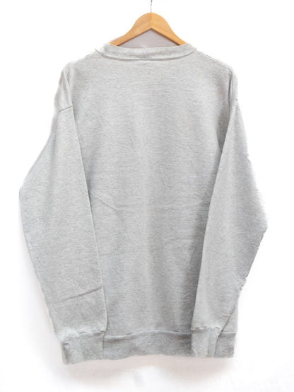 Grey Plain Crewneck Sweatshirt — garment photograph 3