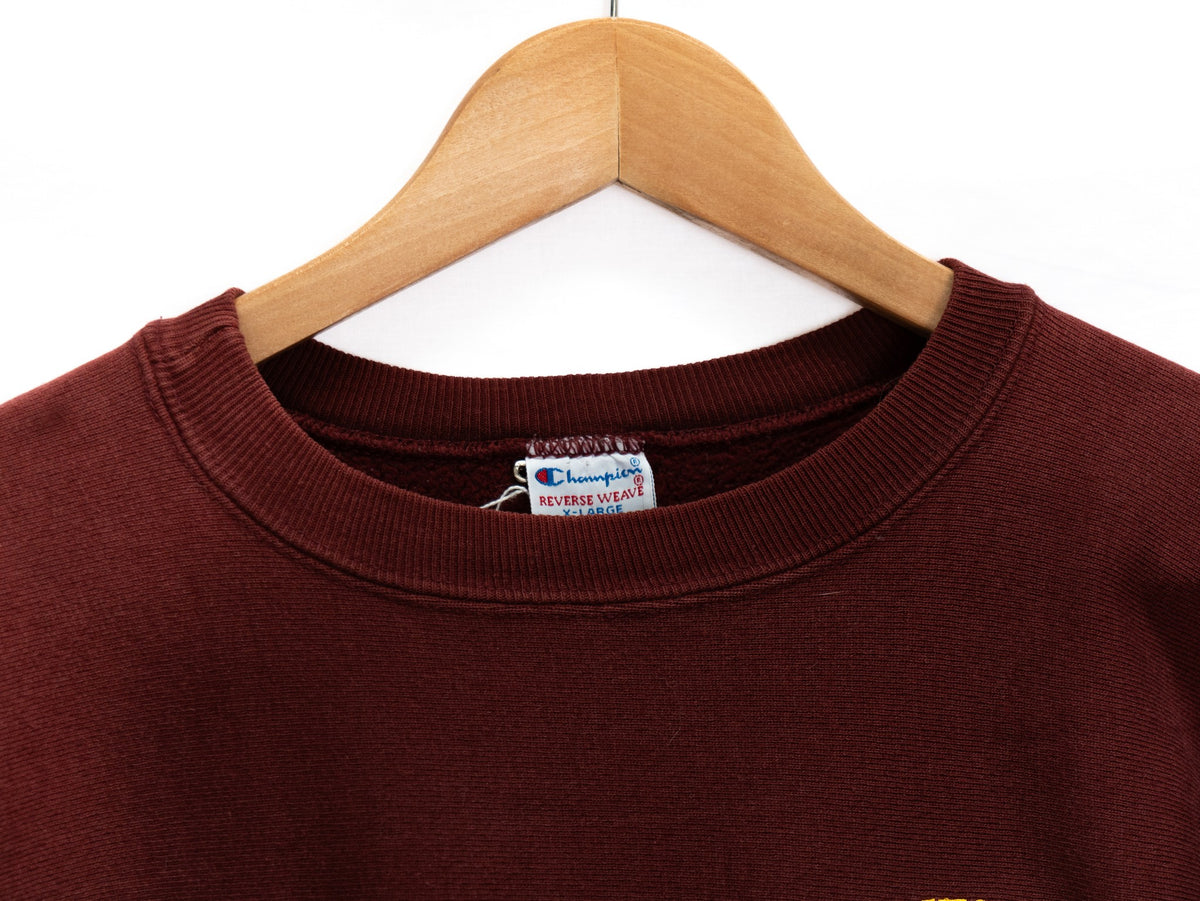 Burgundy Chest Logo Sweatshirt — garment photograph 2