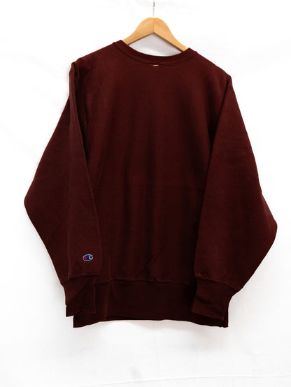 Burgundy Chest Logo Sweatshirt — garment photograph 3