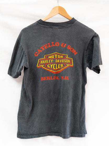 Skull Motorcycle Graphic T-Shirt — garment photograph 3