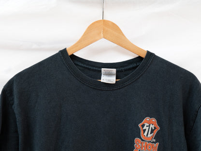 Dark Teal Motorcycle Chest Print T-Shirt — garment photograph 3