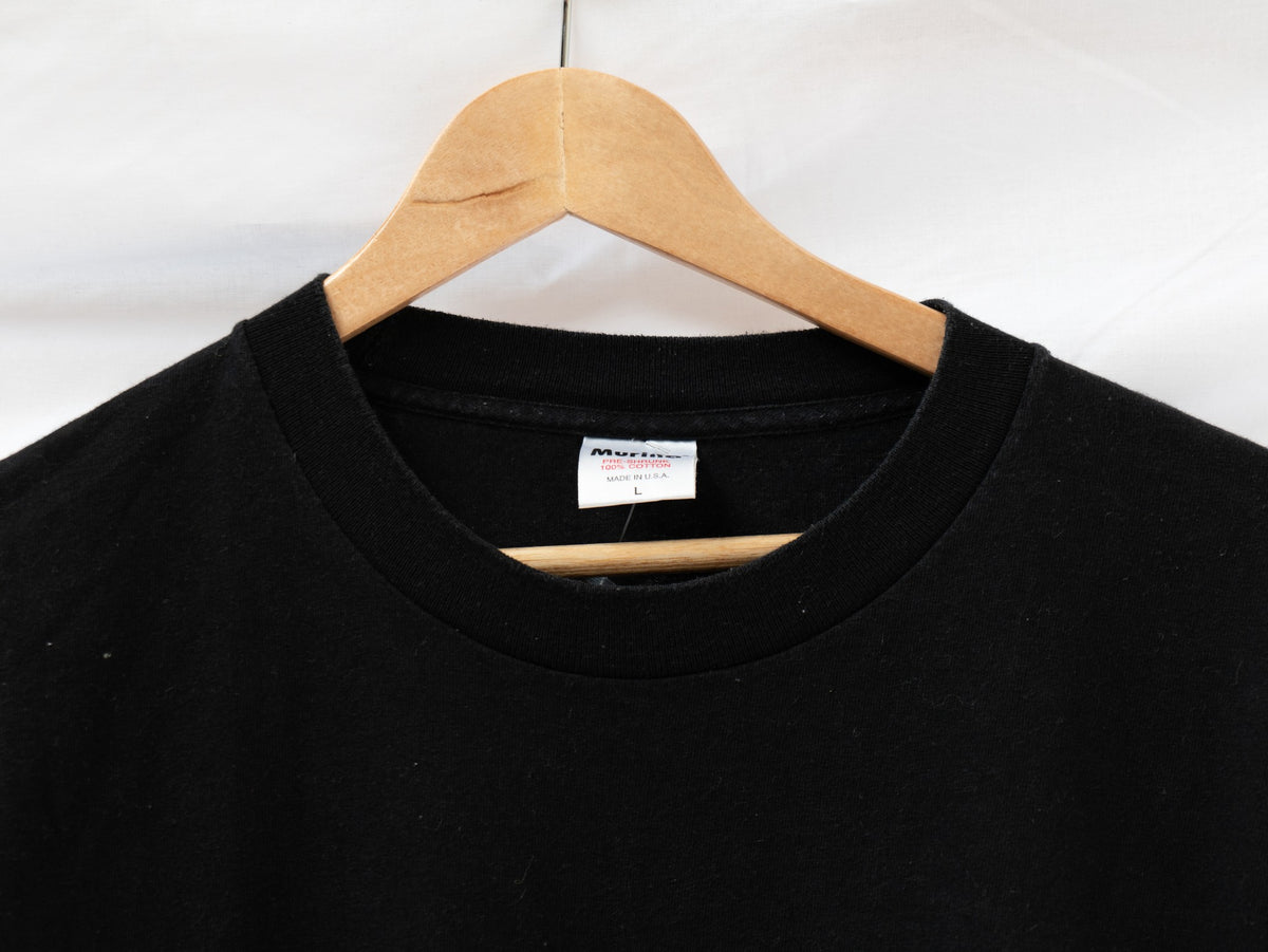 Black & Gold Chest Print T-Shirt — garment photograph 2