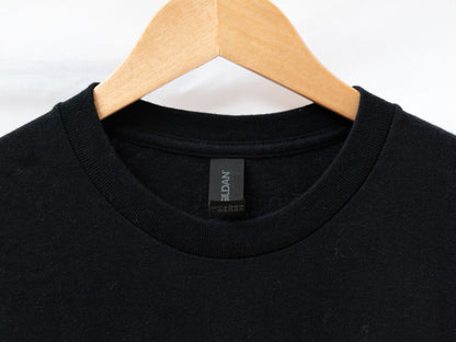 Black Motorcycle Figure T-Shirt — garment photograph 3