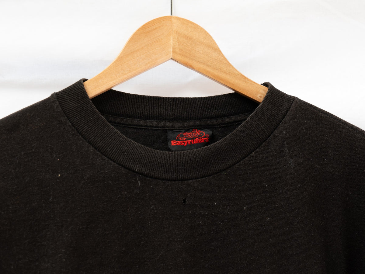 Black Long Sleeve Pocket T-Shirt — garment photograph 2