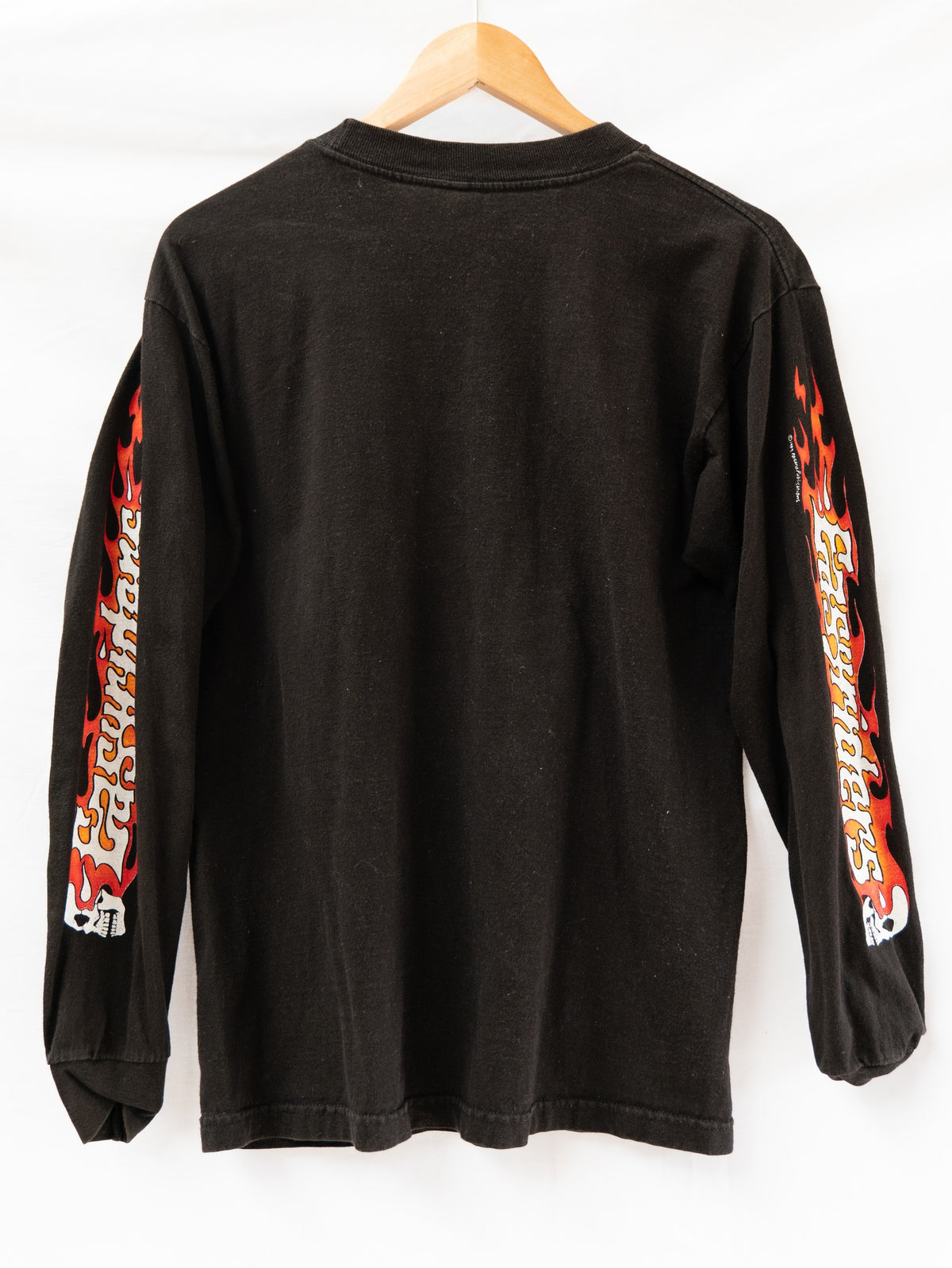 Black Long Sleeve Pocket T-Shirt — garment photograph 3