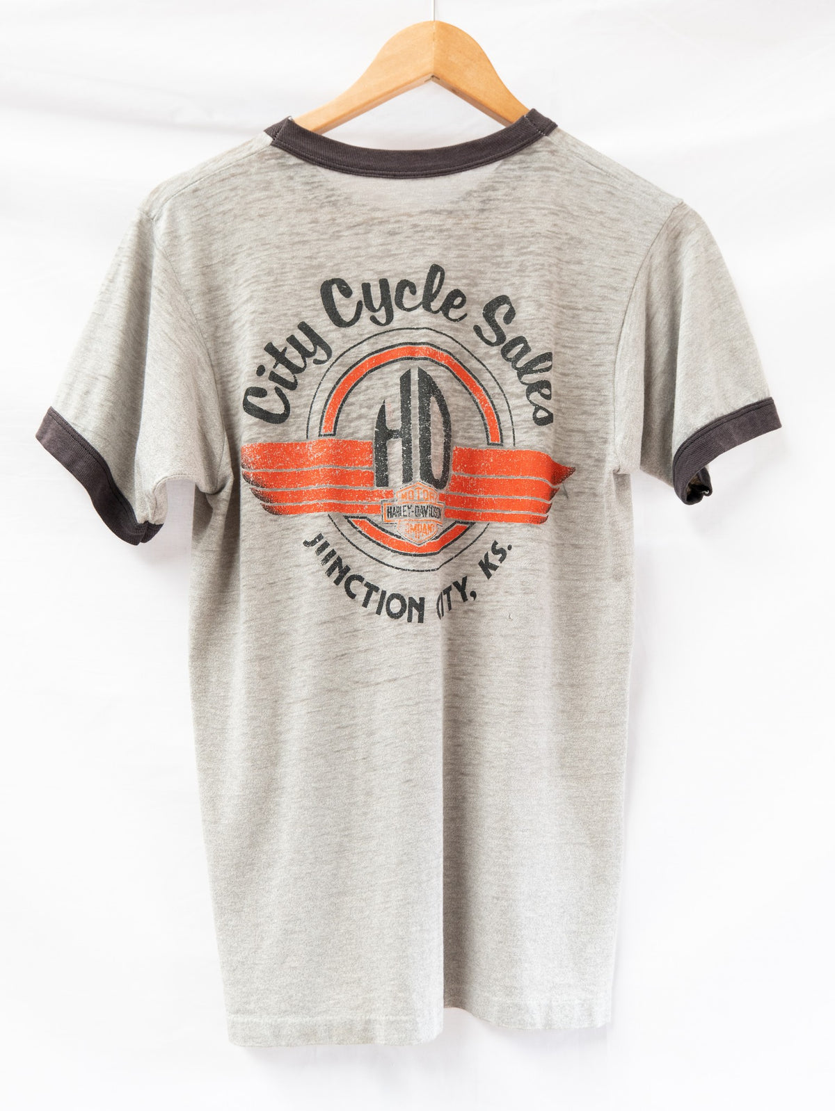 Harley-Davidson Motorcycle Ringer T-Shirt — garment photograph 3