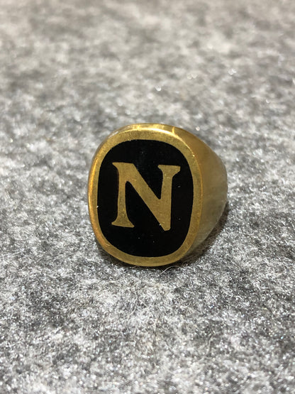ABC Letters Ring Bronze with Black