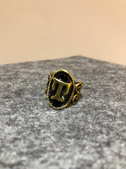 ABC Letters Cigar Ring Bronze with Black
