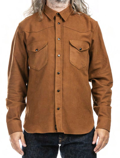 Indigofera Manolito Shirt - Brown Moleskin